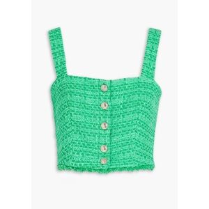 Maje - Green Tweed Cropped Top - Size 34